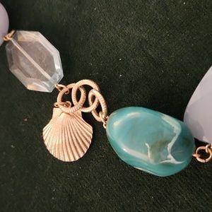 Turquoise costume summer necklace